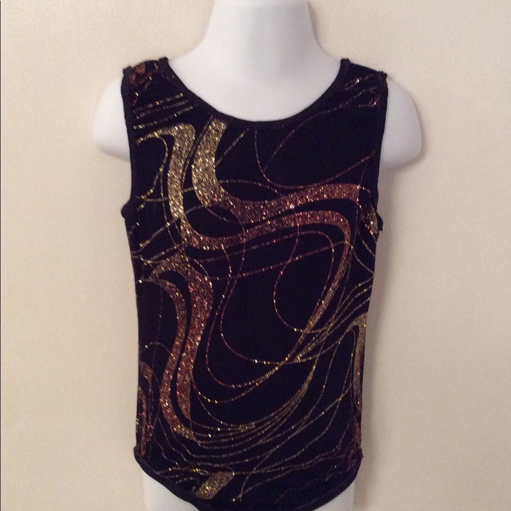 Unbranded black leotard. Size youth 6.